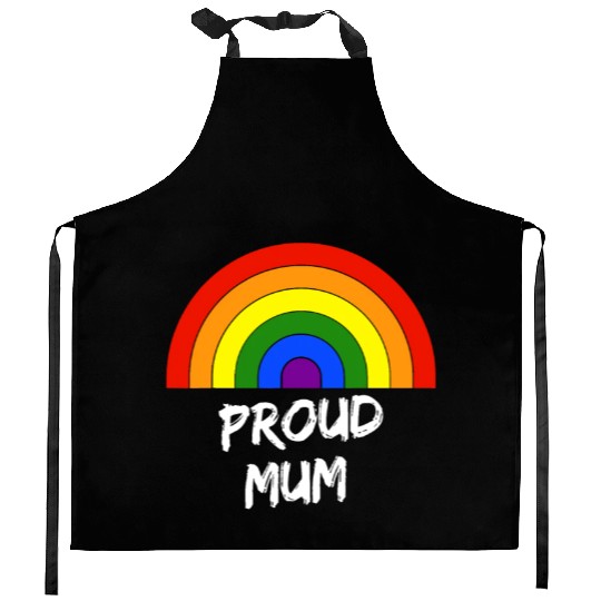 Proud LGBT Mum Love Fun Mothers Day Gay Pride Mont Kitchen Aprons