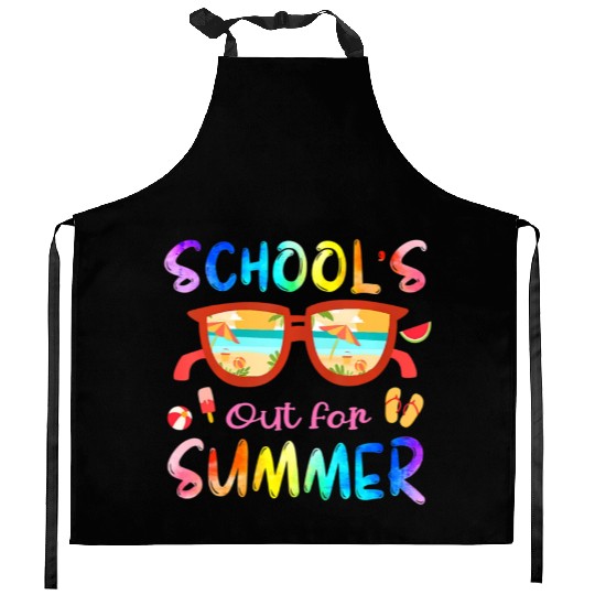 Schools Out For Summer Last Day Of School Teacher Kitchen Aprons