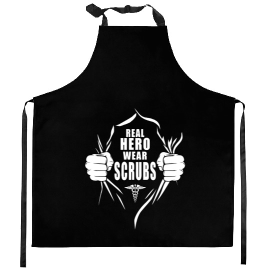 Womens Real Hero Wear Scrubs Cna Nurse Mothers Day Kitchen Aprons