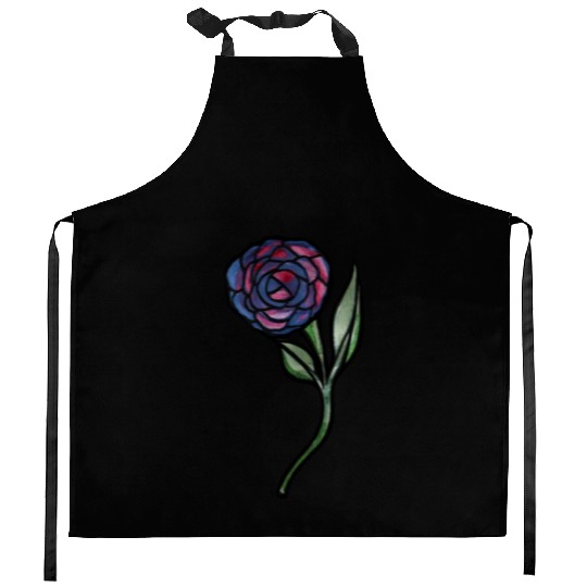 Purple and Pink Rose Kitchen Aprons