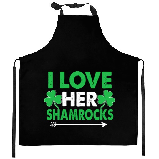 I Love Her Shamrocks - St Patricks Day Matching Co Kitchen Aprons