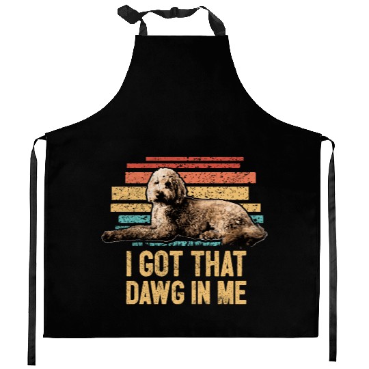 Funny Goldendoodle Dog Pun Doodle Mom Dog Dad Kitchen Aprons