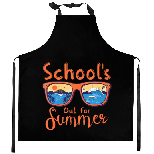 Substitute Teacher Life Hello Summer Tie Dye Summe Kitchen Aprons