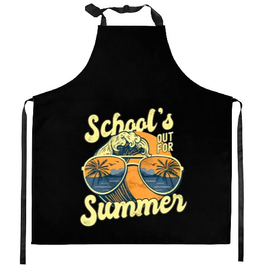 Schools Out For Summer For Teacher Cool Last Day V Kitchen Aprons