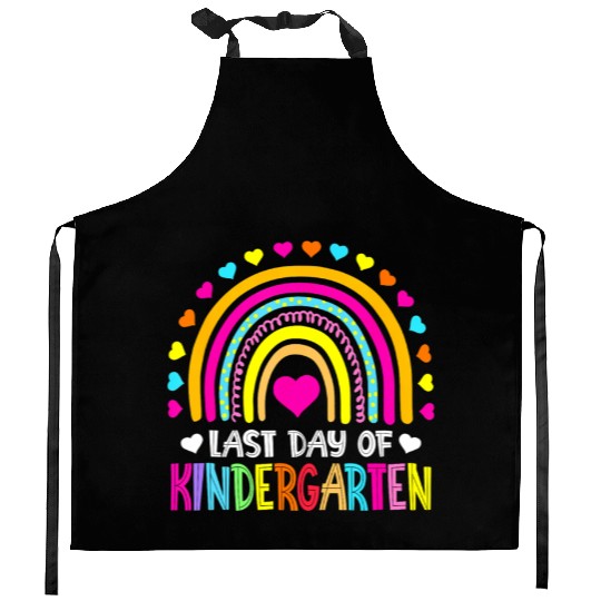 Last Day of Kindergarten Graduation Teacher Studen Kitchen Aprons