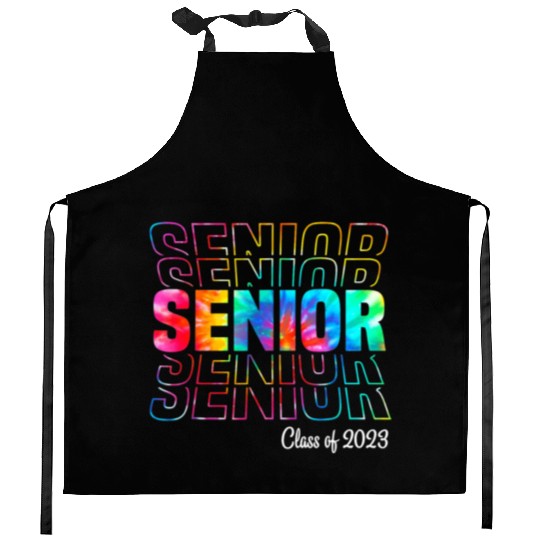 Tie Dye Senior 2023 Class Of 2023 Graduation Back Kitchen Aprons
