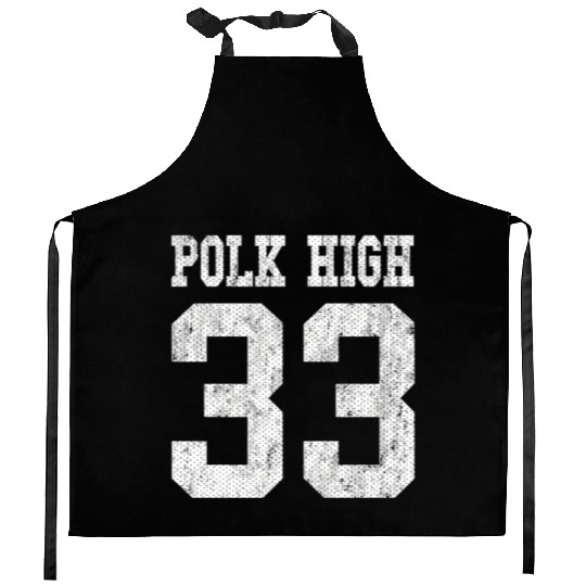 Polk High School Football Jersey 33 Aged Look Kitchen Aprons