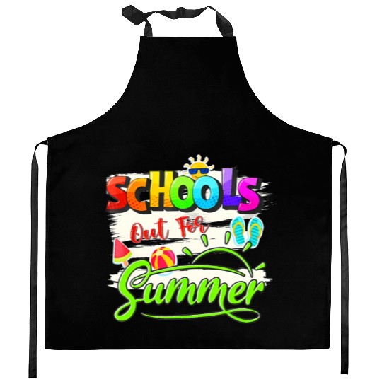 Schools Out For Summer Lover Funny Teacher Student Kitchen Aprons