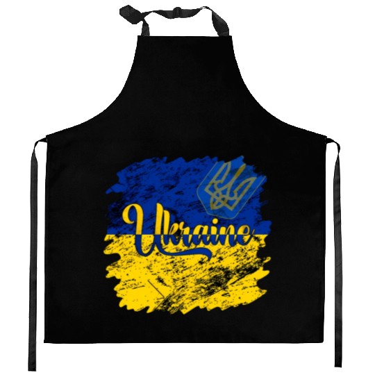 Ukraine Ukrainian Flag I Stand With Ukraine Pride Kitchen Aprons
