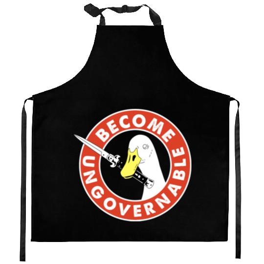 Become Ungovernable Goose Knife Kitchen Aprons