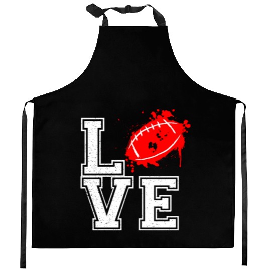 I Love Football Kitchen Aprons