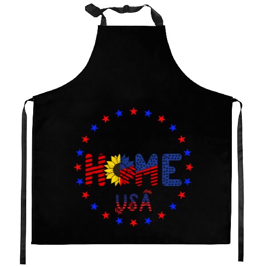 Happy 4th Of July Patriotic American US Flag 4th Kitchen Aprons