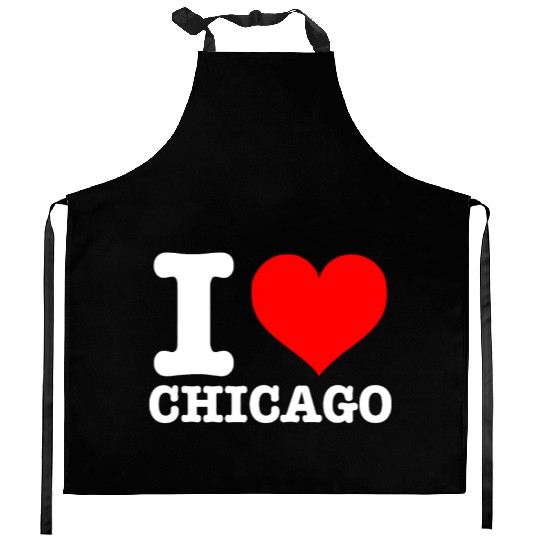 Chicago - I Heart Chicago - I Love Chicago Kitchen Aprons