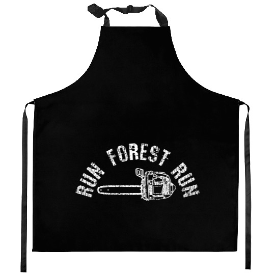 Lumberjack Chainsaw Chop Wood Kitchen Aprons