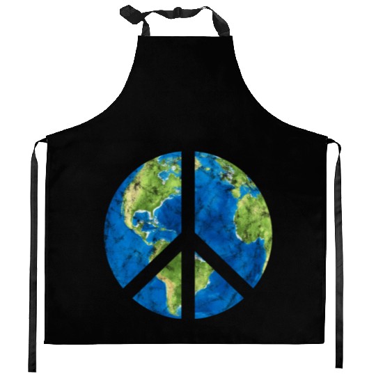 Peace On Earth World Peace Sign Kitchen Aprons
