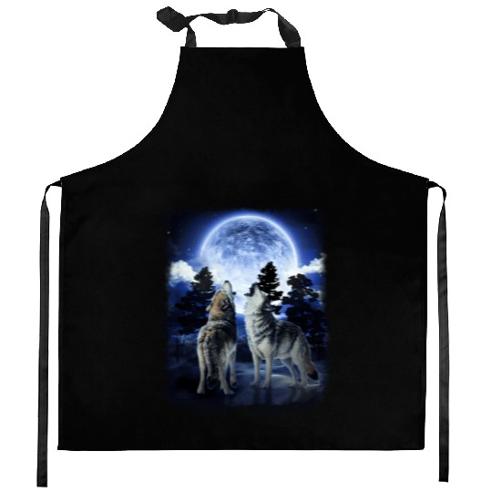 The Mountain Men'S Wolf Native American Kitchen Aprons