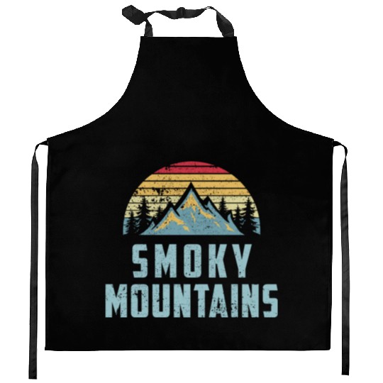 Retro Great Smoky Mountains National Park Kitchen Aprons