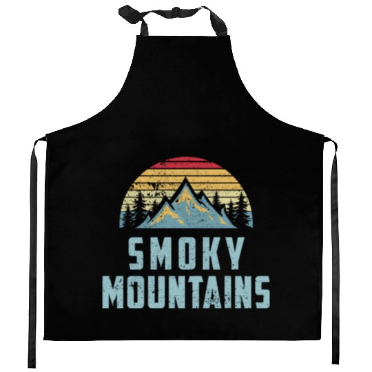 Retro Great Smoky Mountains National Park Kitchen Aprons