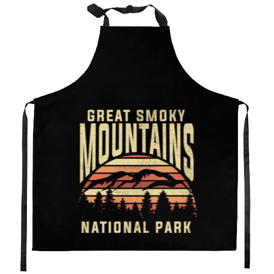 Retro National Park Great Smoky Mountains National Kitchen Aprons