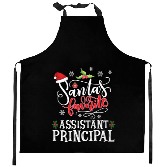 Santa'S Favorite Assistant Principal Party Kitchen Aprons