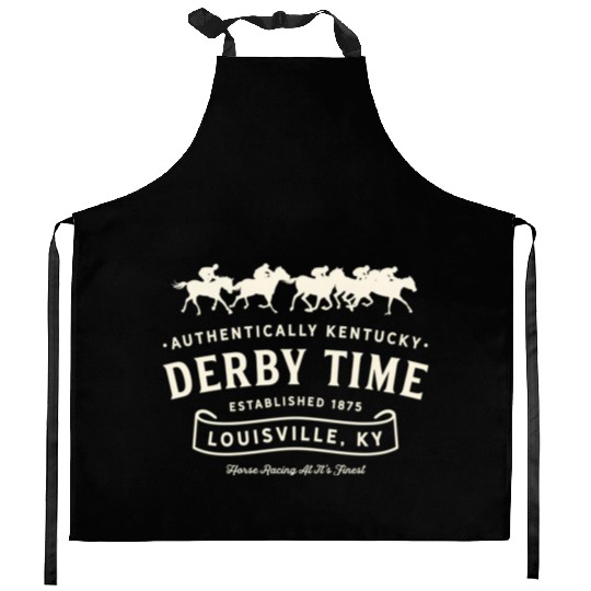 Derby Time Louisville Kentucky Horse Racing Kitchen Aprons