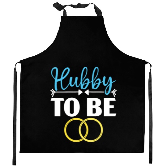 Bride And Groom Wedding Day Marriage Just Married Kitchen Aprons