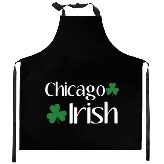 Chicago Irish St Patric Day Shamrock Chicago Kitchen Aprons