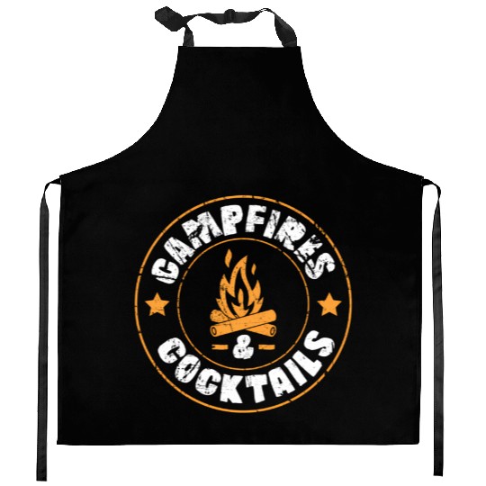 Campfires Cocktails Camping And Kitchen Aprons