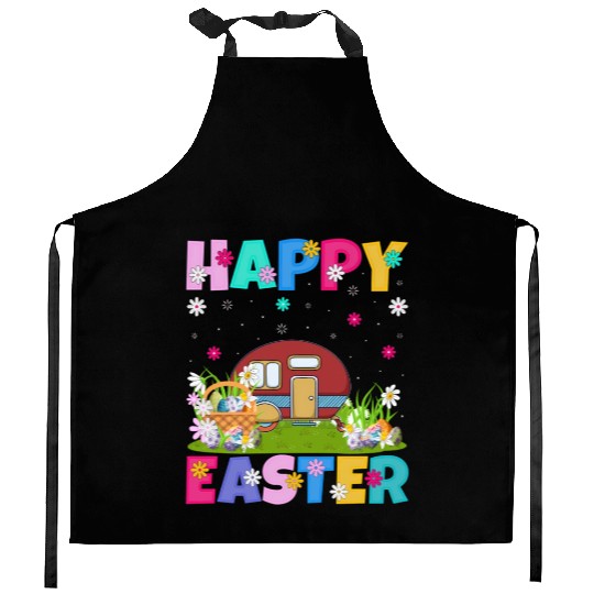 Camper Van Happy Easter Camper Van Easter Sunday Kitchen Aprons
