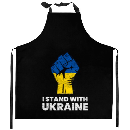 Ukrainian Flag I Stand With Ukraine Flag Kitchen Aprons
