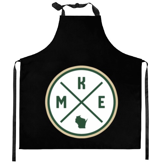 Milwaukee Circle Patch Green Kitchen Aprons
