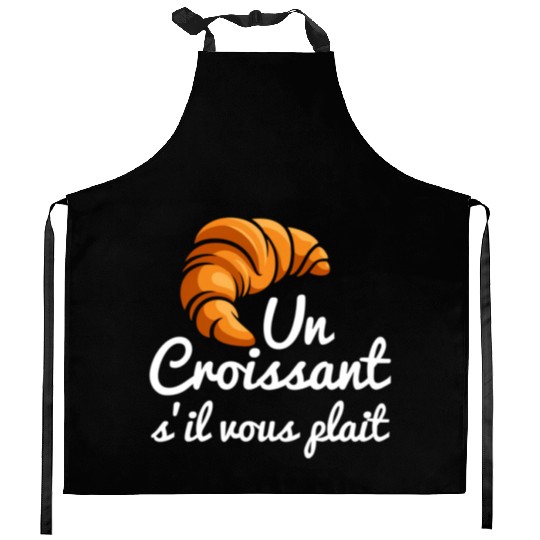 French Croissant Bread Un Croissant S'Il Vous Kitchen Aprons