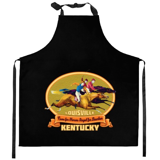 Louisville Kentucky Horse Racing Bourbon Derby Kitchen Aprons