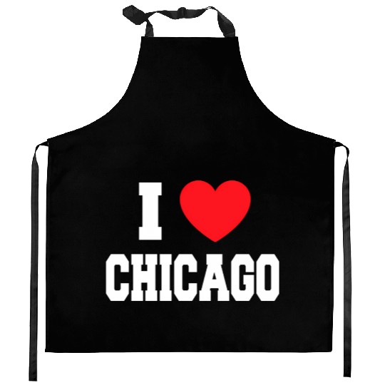 I Love Chicago Kitchen Aprons