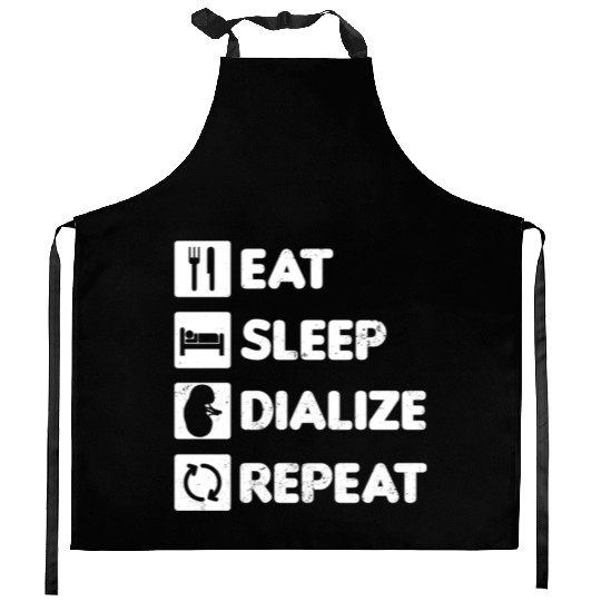 Dialysis Nurse Kitchen Aprons Eat Sleep Dialize Repeat Gift
