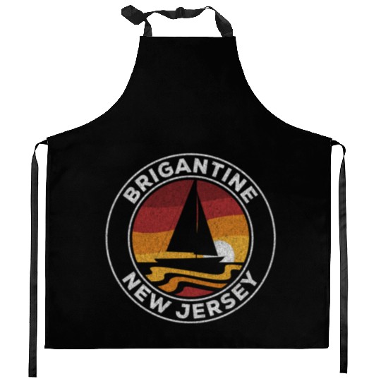 Brigantine New Jersey Sailboat 70S Sunset Kitchen Aprons