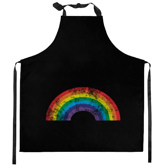 Rainbow 70'S 80'S Style Kitchen Aprons