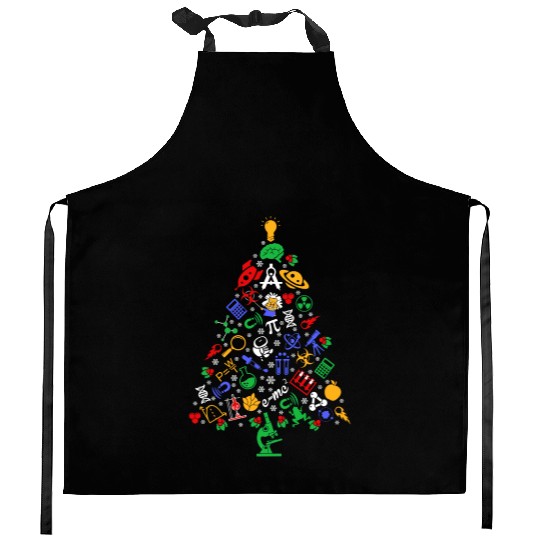Ugly Science Christmas Tree Kitchen Aprons