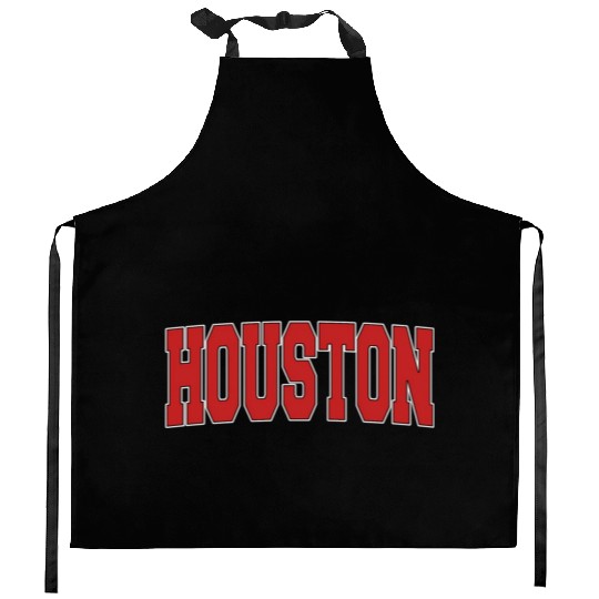 Houston Tx Texas Varsity Style Usa Sports Kitchen Aprons