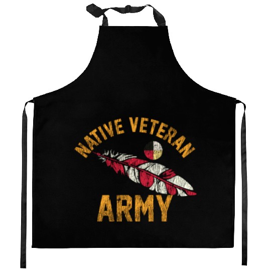 Native American Vietnam Veteran Kitchen Aprons