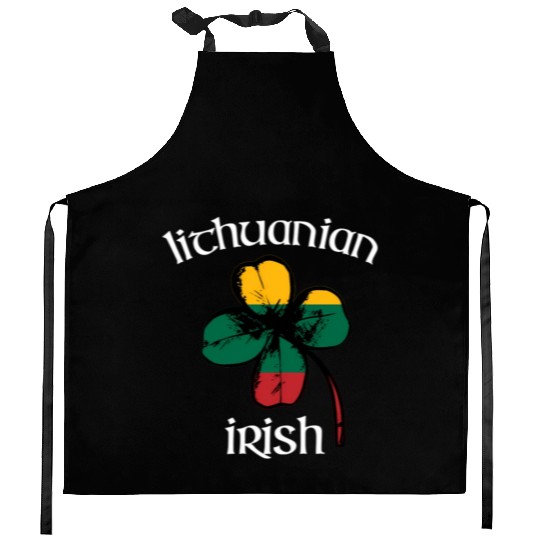 Lithuanian Irish Flag Of Lithuania Shamrock Kitchen Aprons