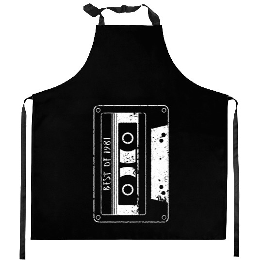 80S Best Of 1981 Cassette Kitchen Aprons