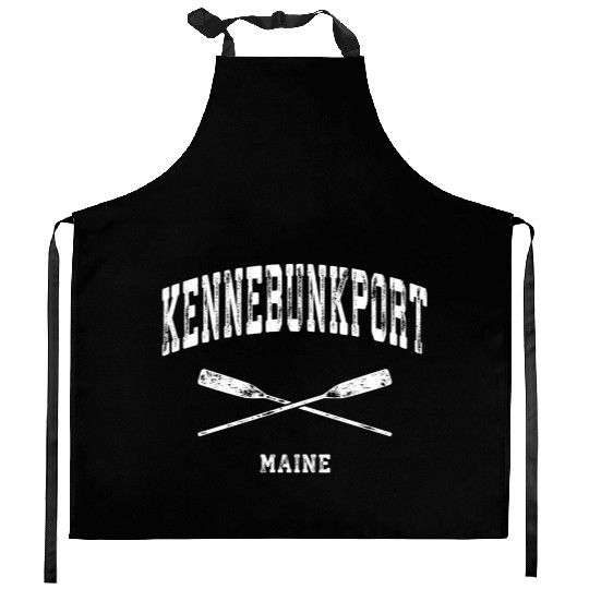 Kennebunkport Maine Nautical Crossed Oars Kitchen Aprons