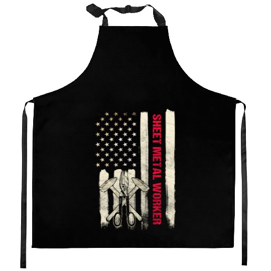 Sheet Metal Worker On Back Of Kitchen Aprons