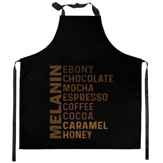 Black Melanin Ebony Chocolate Mocha Espresso Kitchen Aprons