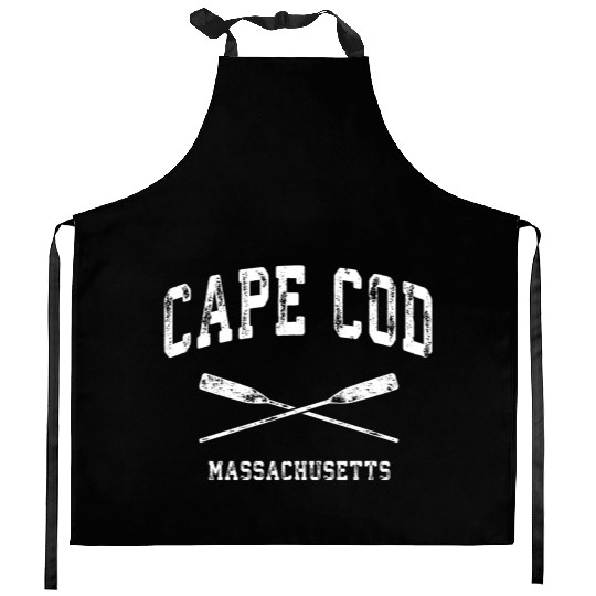 Cape Cod Massachusetts Nautical Crossed Oars Kitchen Aprons