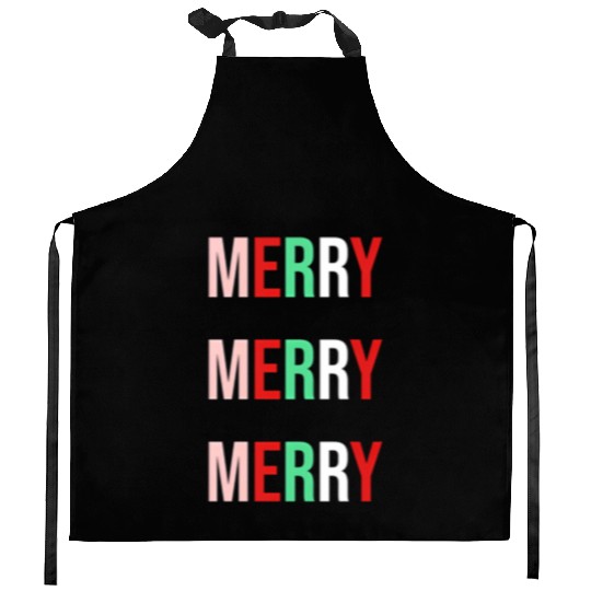 Merry Merry Merry Kitchen Aprons