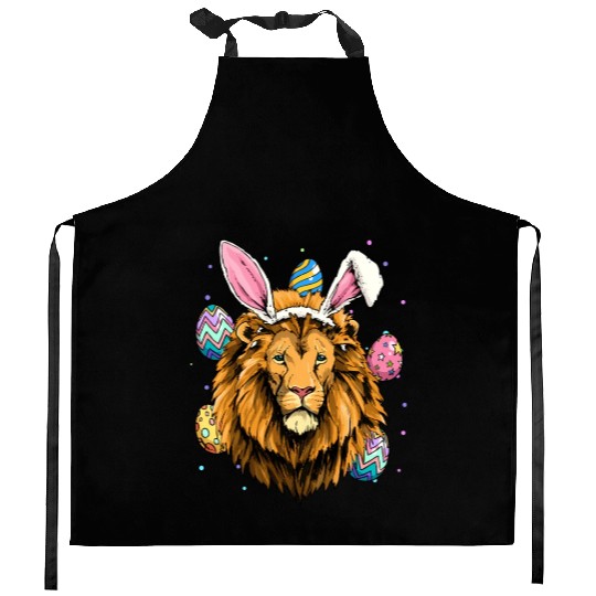 Easter Bunny Lion Easter Lion Kitchen Aprons