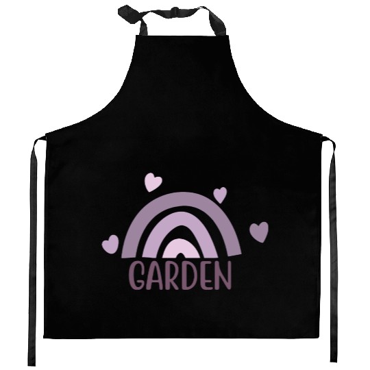 Garden Quotes With Rainbow Design Kitchen Aprons