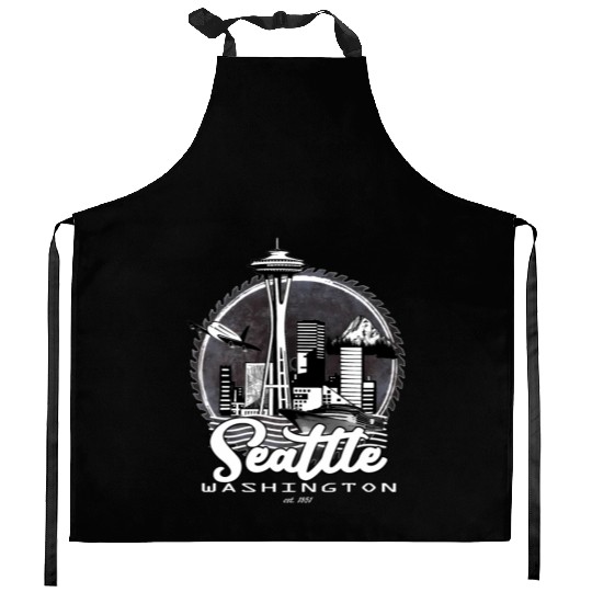 Seattle Pacific Northwest Emerald City Kitchen Aprons